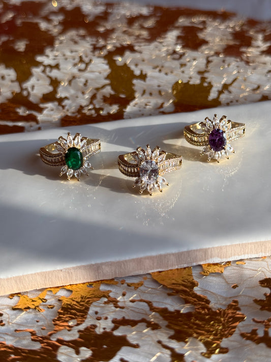 Luxe flower rings