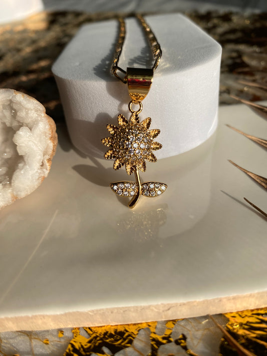 Sunflower necklace