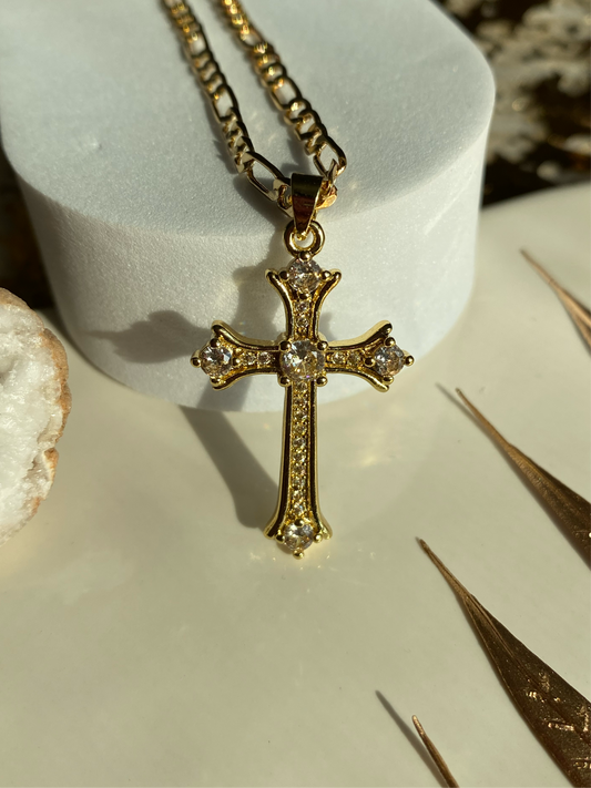 Diamond cross necklace