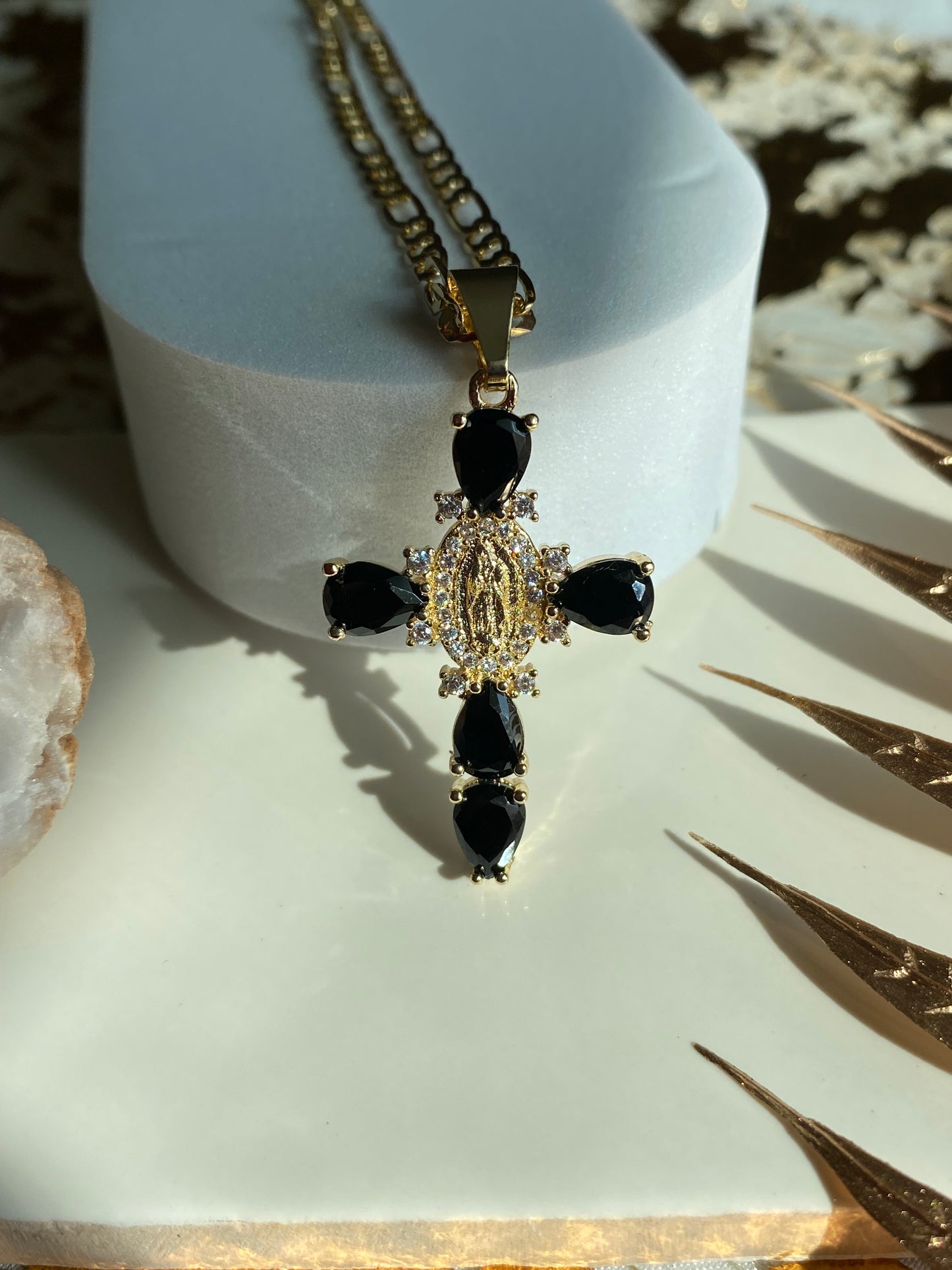 Virgencita cross necklaces