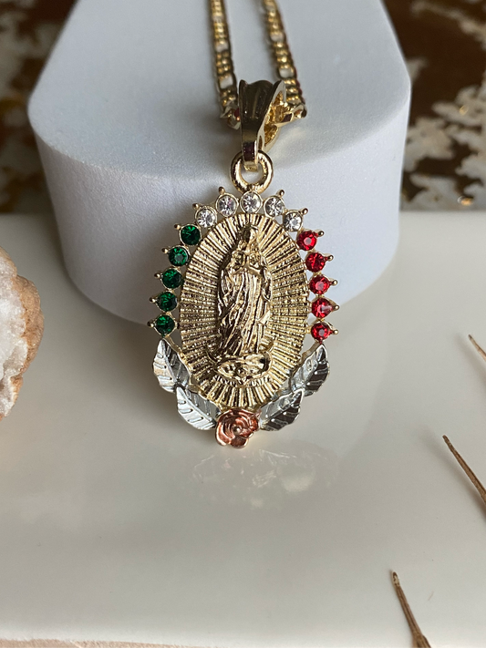 Virgencita mexicana necklace