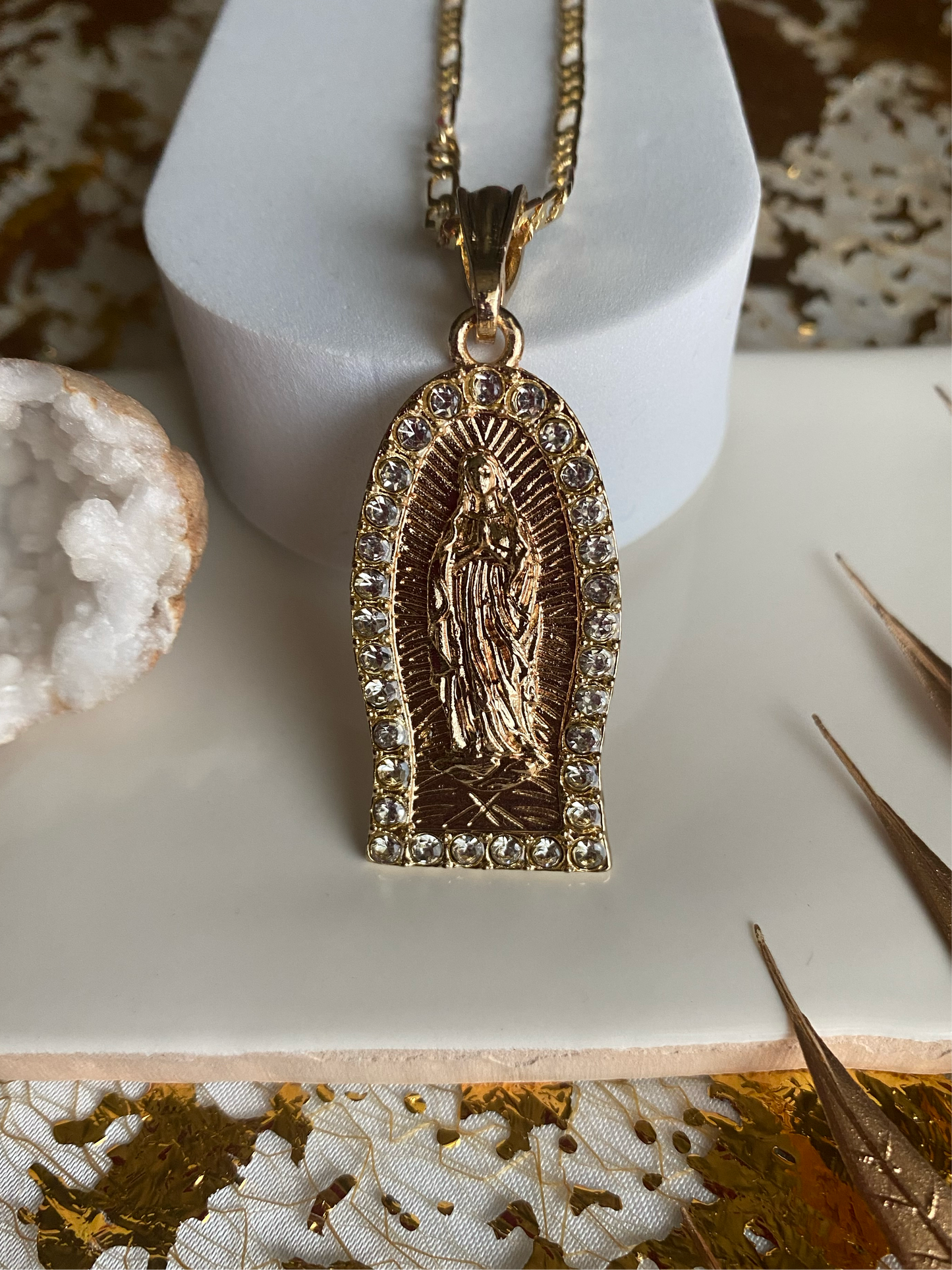 Statement virgencita necklace