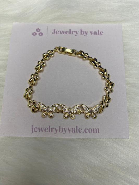 Crystal butterfly bracelet